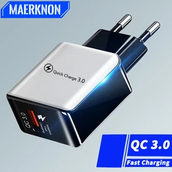 USB Wall Charger Quick Charge 3.0 Charger Adapter 5V 3A Universal Fast Charging Adapter for iPhone 15 14 Samsung S23 S22 Xiaomi