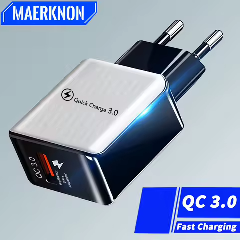 USB Wall Charger Quick Charge 3.0 Charger Adapter 5V 3A Universal Fast Charging Adapter for iPhone 15 14 Samsung S23 S22 Xiaomi