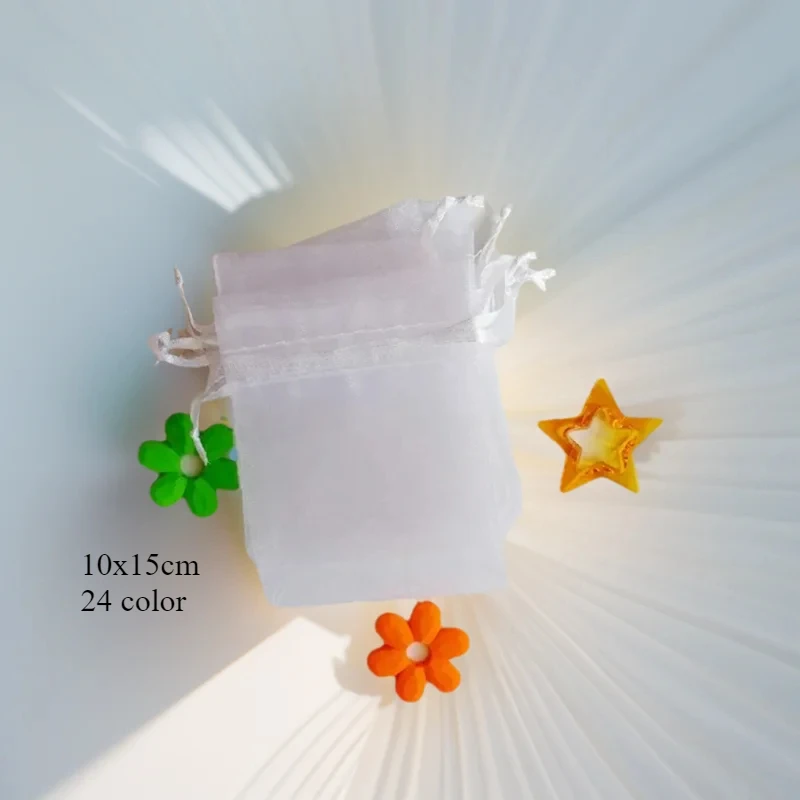 

1000pcs 10x15cm Multicolor Organza Drawstring Bags for Christmas Gift Packaging Party Favors Sachet Pouch Wedding Candy Storage