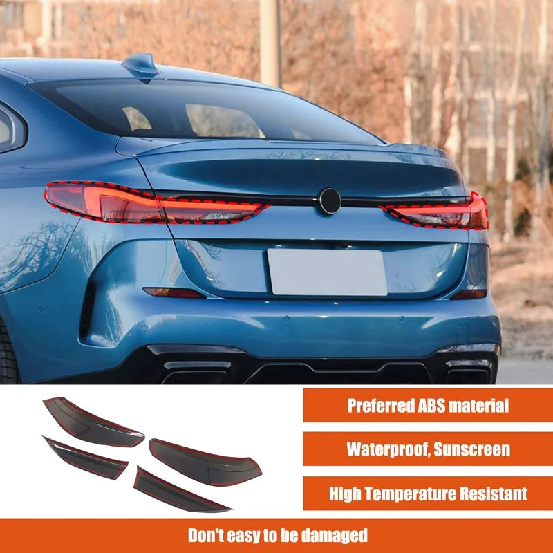 

4 шт. ABS черный для BMW 2 серии F44 2020-2025 + крышка заднего фонаря автомобиля индикатор фонаря заднего хода крышка внешние аксессуары автомобиля