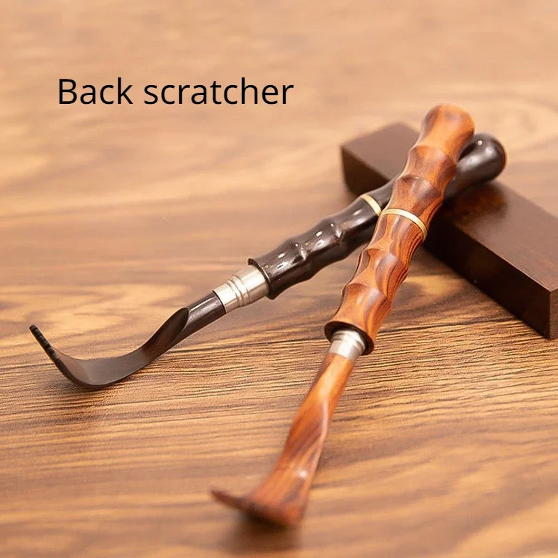 Sandalwood/Rosewood/Chicken Wing Wood Stainless Steel Adjustable Back Scratcher Back Massage Telescopic Anti Itch Claw Massager