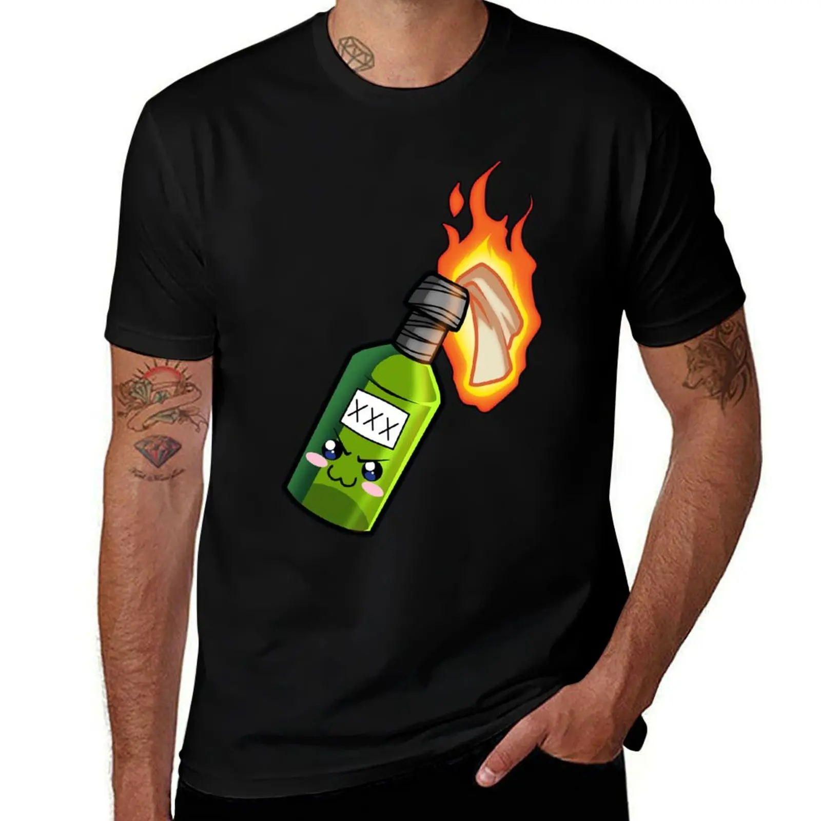 

So Kowaii!! Molotov Cocktail!! T-Shirt t shirts for man pack white man t shirts high quality luxury brand T-Shirt