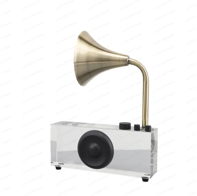 

Простой современный ретро кристалл металлический фонограф модель комнаты дома гостиная кабинет креативное украшение для рабочего стола орнамент