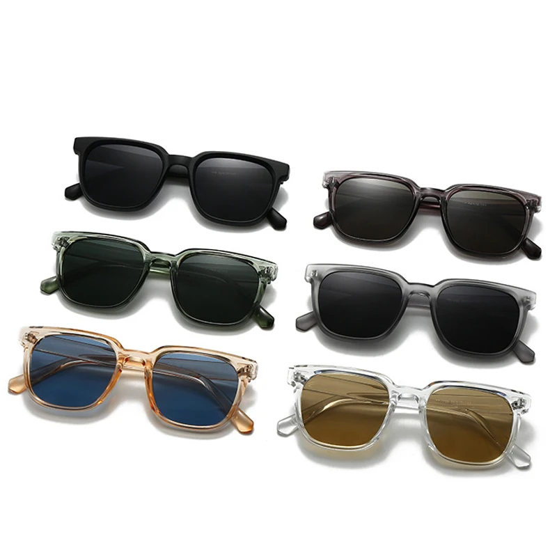 JNPCXI موضة جديدة مربع النظارات الشمسية النساء التدرج البرتقالي لون الحلوى ظلال UV400 الرجعية المسامير الرجال تتجه نظارات شمسية