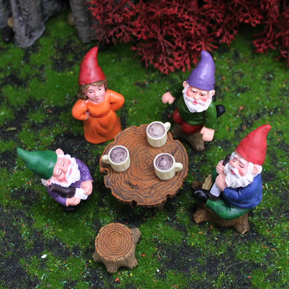 

Gnome Garden Ornaments Whimsical Decor Gnomes Outdoor Clearance Funny Accessories Statues Happy Camp Resin Giant