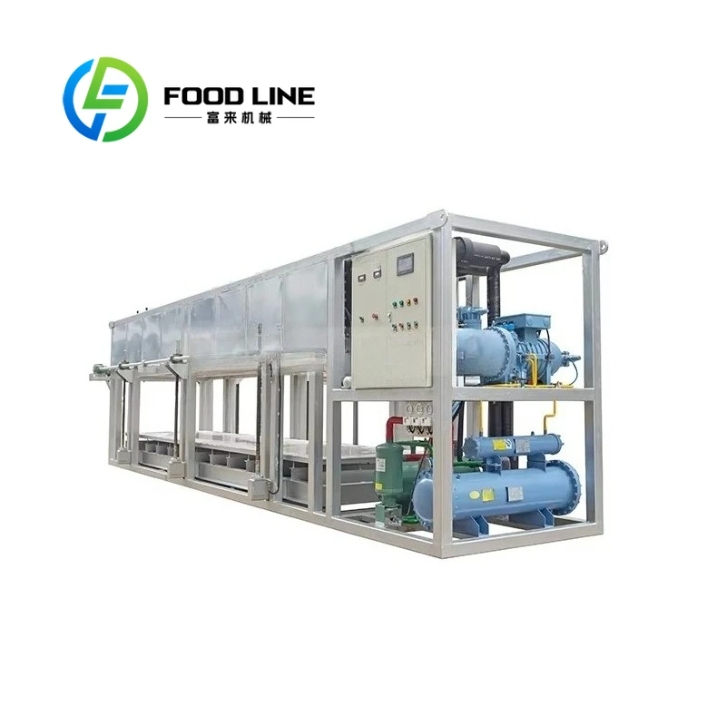 10 Ton Industrial Block Ice Maker Machine with Motor Pump & Bearing Stainless Steel 304 220V/380V Water Cooling