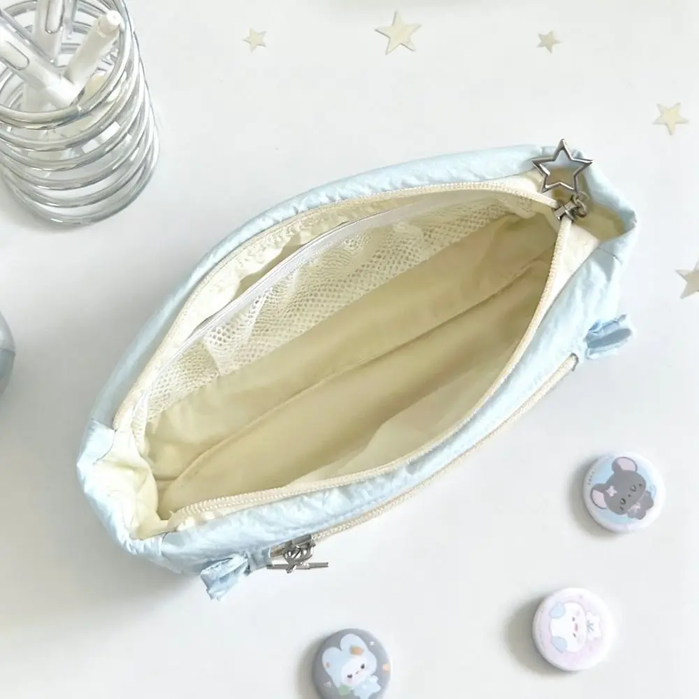 Transparent window Pencil Case Badge Display Large Capacity Pen Bag multi-functional Storage Stationery Storage Pouch