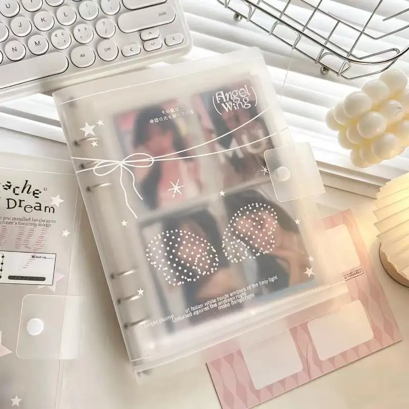 1/10Pcs Loose-Leaf Binder Organization Ins Style Ring Binder Notebook Scrub PP Inner Core Cover Note Book Journal Planner Office view 6