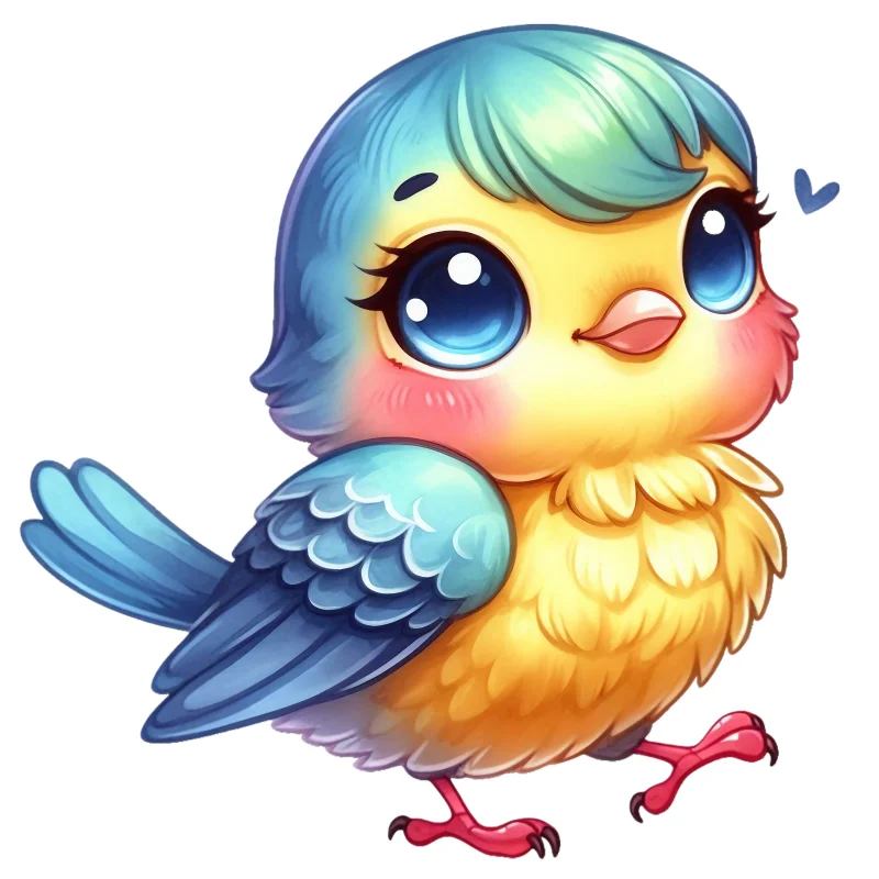 

Cute Feathered Bird with Big Eyes Cartoon Mold, Healing-Style Dessert Chocolate Fondant Decoration DIY Silicone Mold