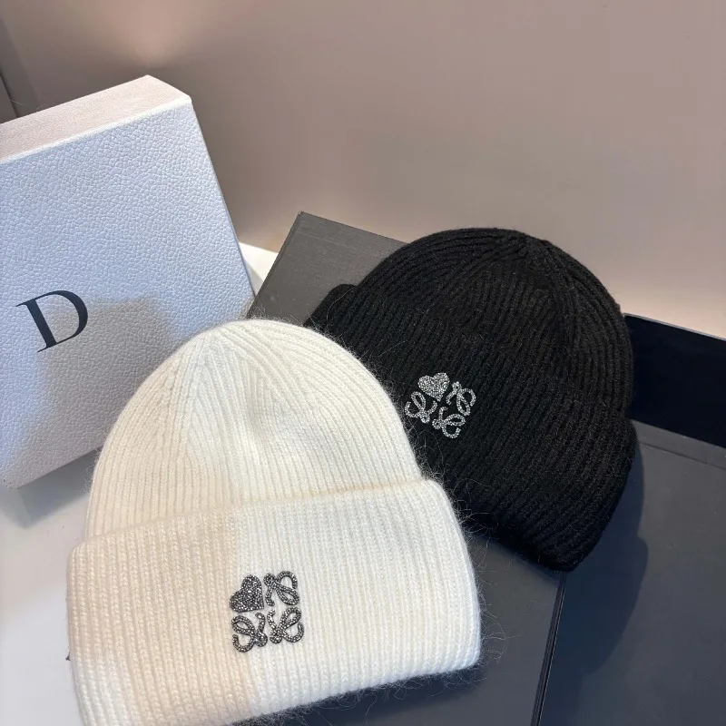 หมวกไหมพรมขนกระต่ายฤดูหนาวปี 2025 แบบพับสองชั้น บุขนหนานุ่ม ป้องกันหู อุ่นสบาย สำหรับอากาศหนาว