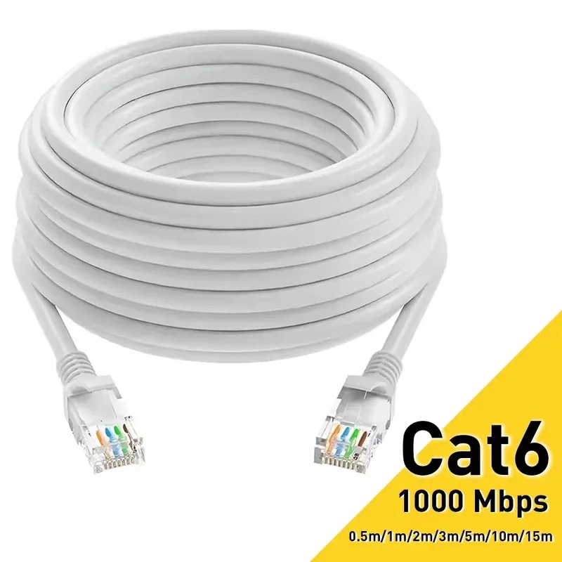 1/2/3/5/10/15/20/25/30/50 متر Cat6 كابل إيثرنت RJ45 UTP 1000Mbps سلك الشبكة LAN سلك الإنترنت الرصاص الحبل راوتر كابل الكمبيوتر