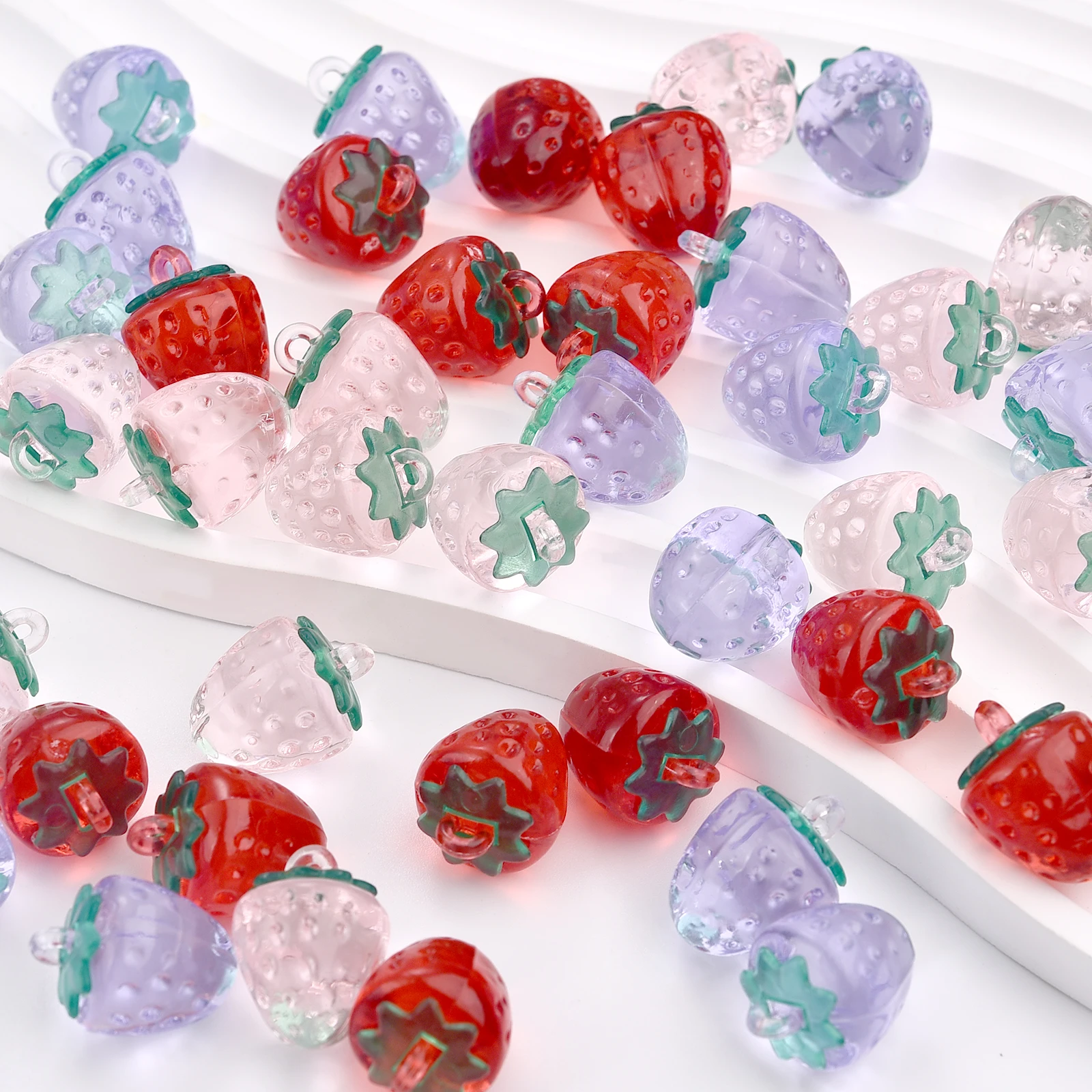 

10 шт., акриловая смола, имитация фруктов, кулон, клубничные подвески для изготовления ювелирных изделий, серьги, браслет, ожерелье, поиск аксессуаров