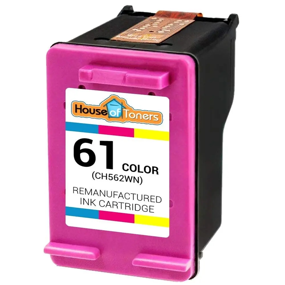 Cartuchos de tinta de Color negro y negro para impresora HP Deskjet serie 1000, 1050, 1051, 2 PK, n. ° 61