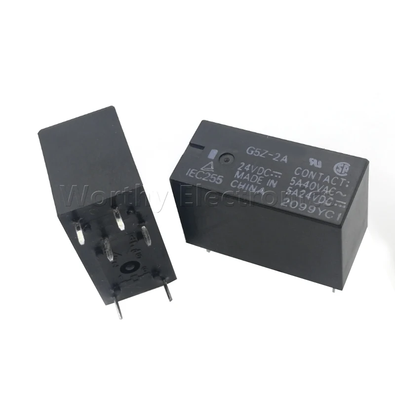 

Free Shipping 10pcs/lot Relay G5Z-2A Double Normally Open 5A 24V 6pin DC 24VDC Audio Relay