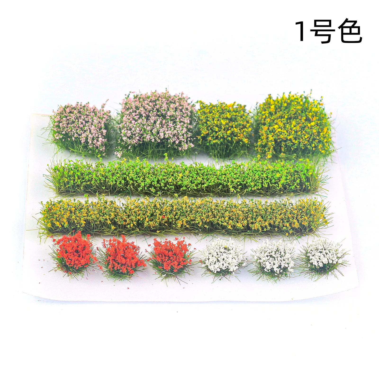 Gemischte Blumen- und Grasbüschel-Modellbausätze, Miniaturpflanzenmaterialien für die Herstellung von Sandtisch-Layouts, Diorama-Zubehör