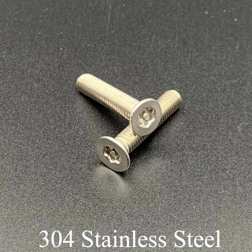 M5 M5*8/10/12/14 M5x8/10/12/14 304 Stainless Steel 304ss Torx Six Lobe Pin In Countersunk Flat CSK Head Machine Security Screw