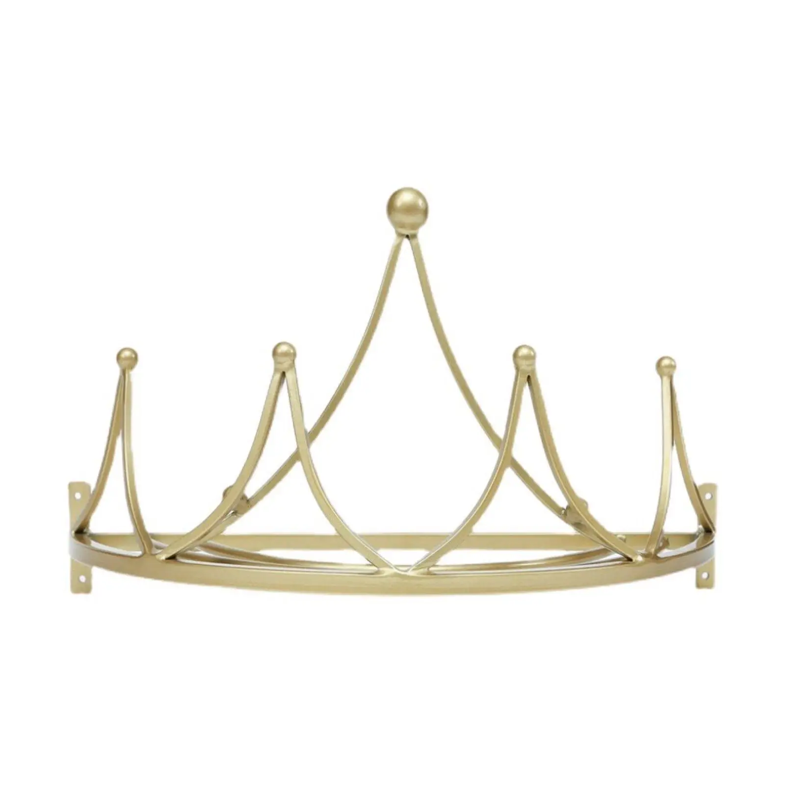 Crown Bed Canopy Frame for Girls Metal Curtain Holder Heavy Duty Sturdy Cute Easy Assembly Kids Bedding Room Decor Decorative