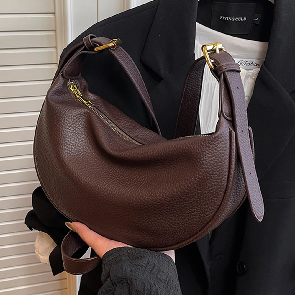 Korean Fashion Large Capacity PU Leather Tote Shoulder Bag Simple Casual Style 2026 New Hobos Bag for Women
