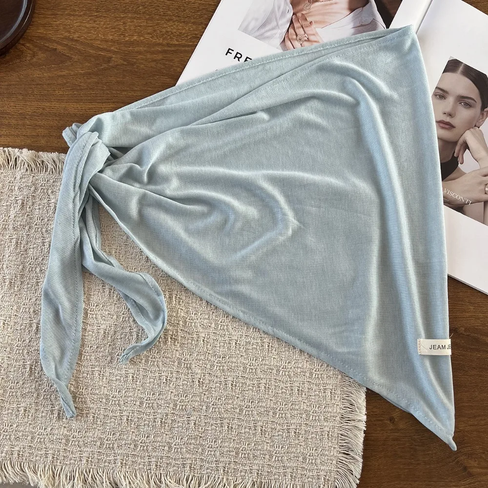

Jeans Pants Decor Soft Solid Color Shawl Harajuku Y2K Streetwear Butt Curtain Multifunctional Headscarf