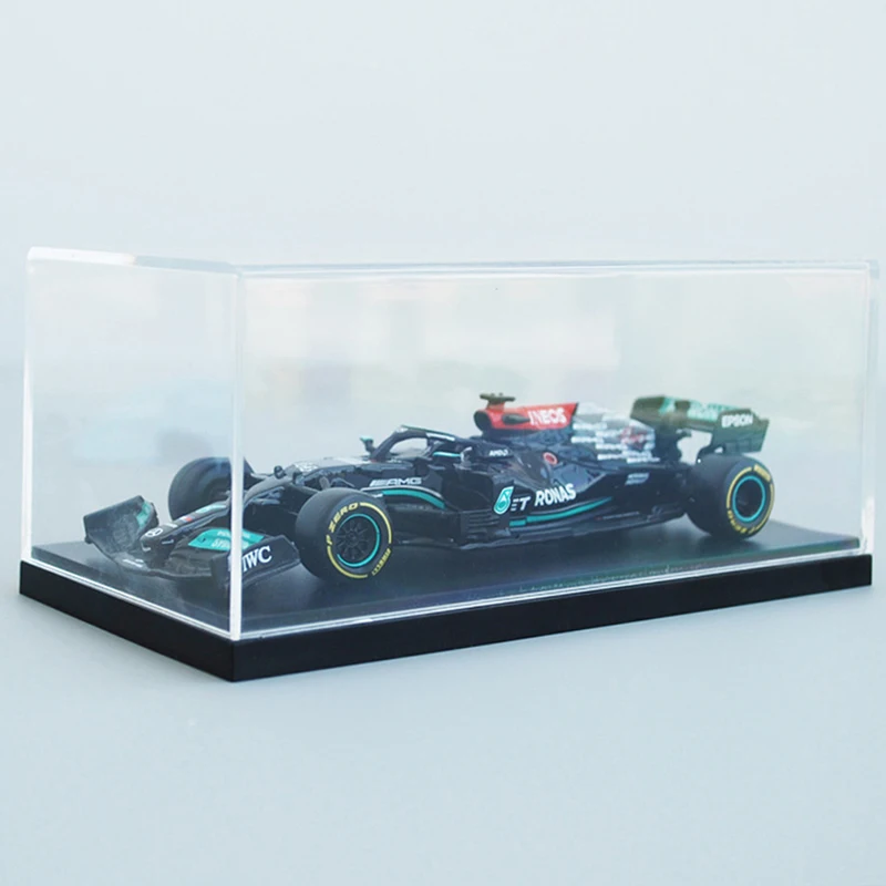 Estuche de acrílico transparente a escala 1:43, caja de exhibición de tapa dura para modelo de coche, figura coleccionable en miniatura