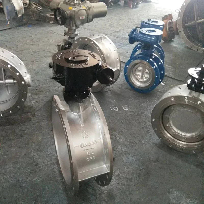 Turbine three eccentric hard seal butterfly valve D373H304 stainless steel