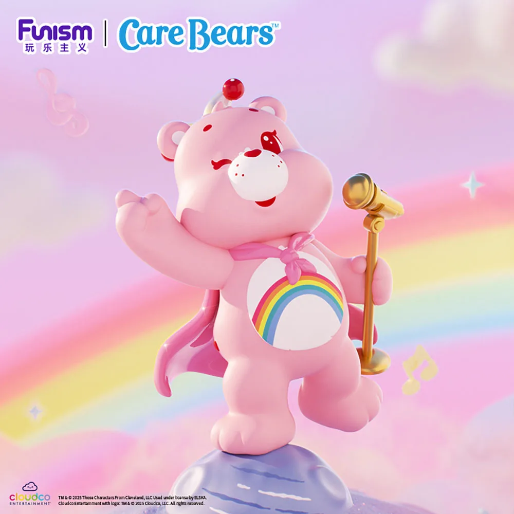 Véritable fonctionnement soins ours guérison planète série boîte aveugle jouets mignon souhait ours joie ours personnages cadeaux de vacances pour les filles