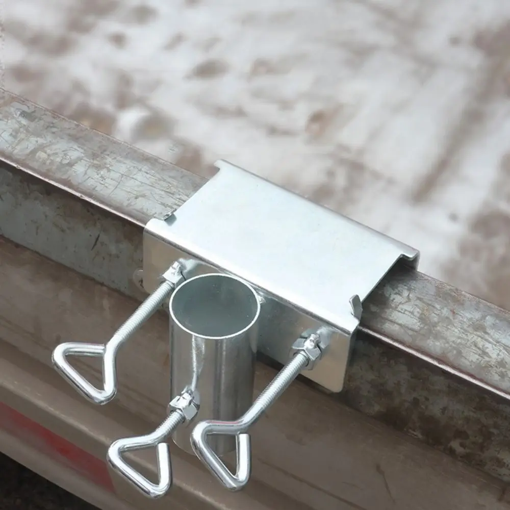 Soporte de abrazadera de paraguas ajustable, antioxidante, fácil de instalar, montaje de paraguas de cubierta, Clip de fijación de sombrilla estable a prueba de golpes para exteriores