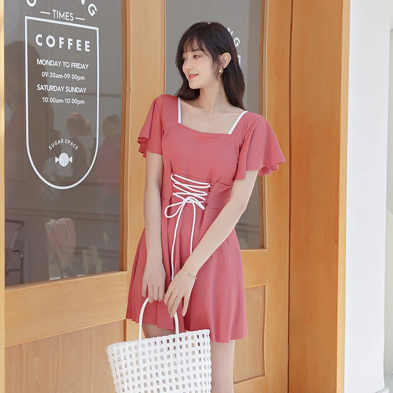 Women's One-piece Dress Style Fashionable Conservative Solid Color Vacation Swimsuit