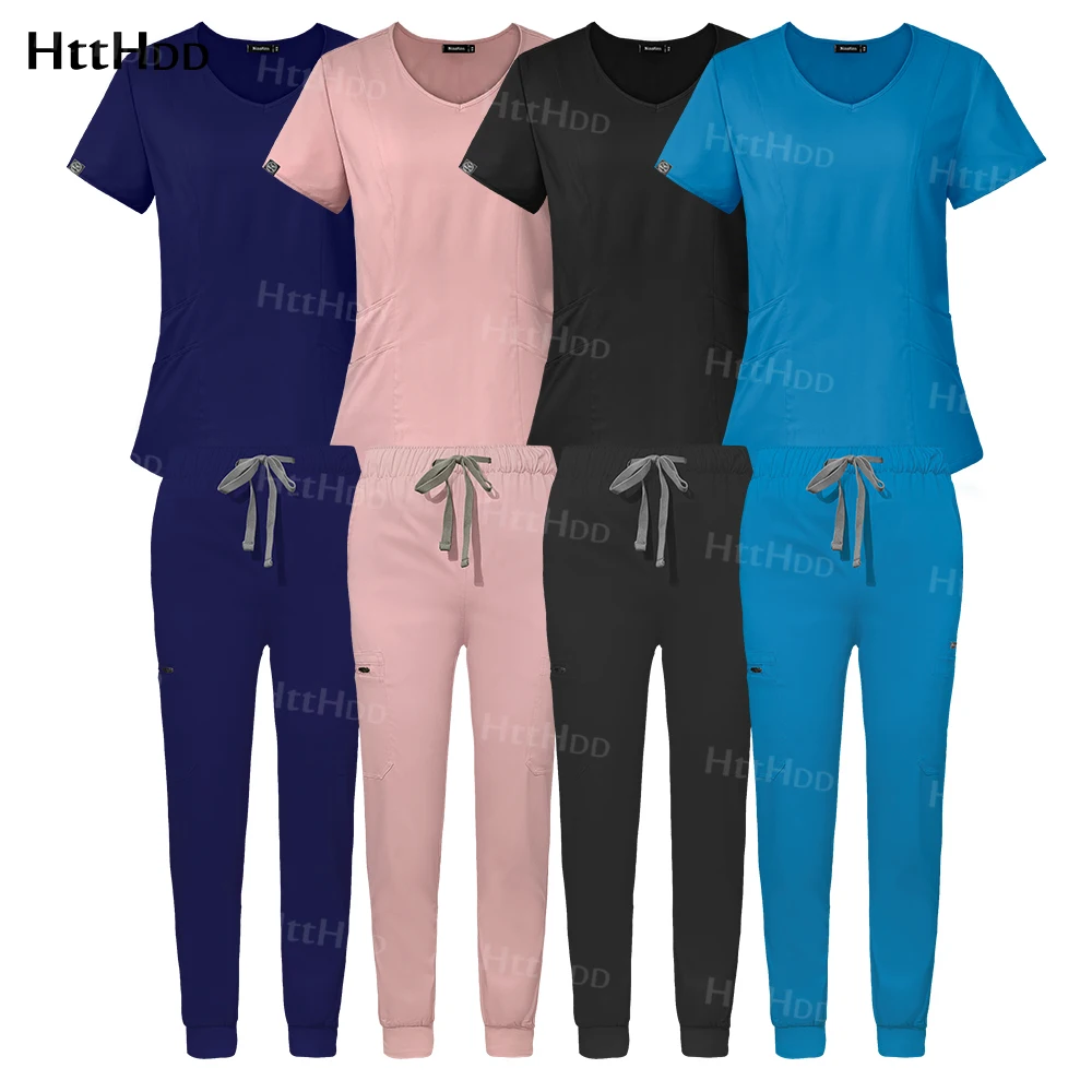 

Surgical Uniform Woman Nurse Accessories for Work Medical Costumes Pharmacy Pet Clinic Lab Coat Dental Scrubs Hospital Work Wear