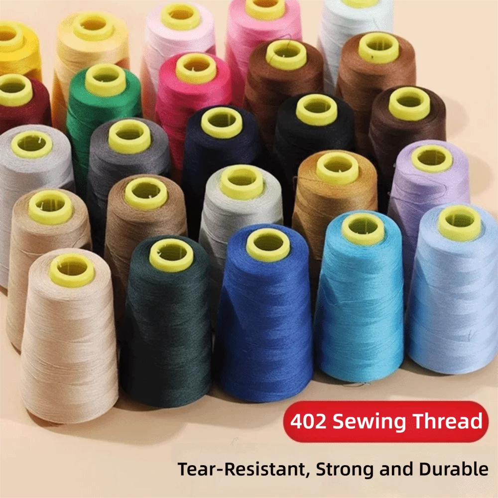 Sewing Accessories Cones Spool 402 Sewing Thread 3000yards Solid Color Polyester Thread Sewing Supplies Hand & Sewing Machine