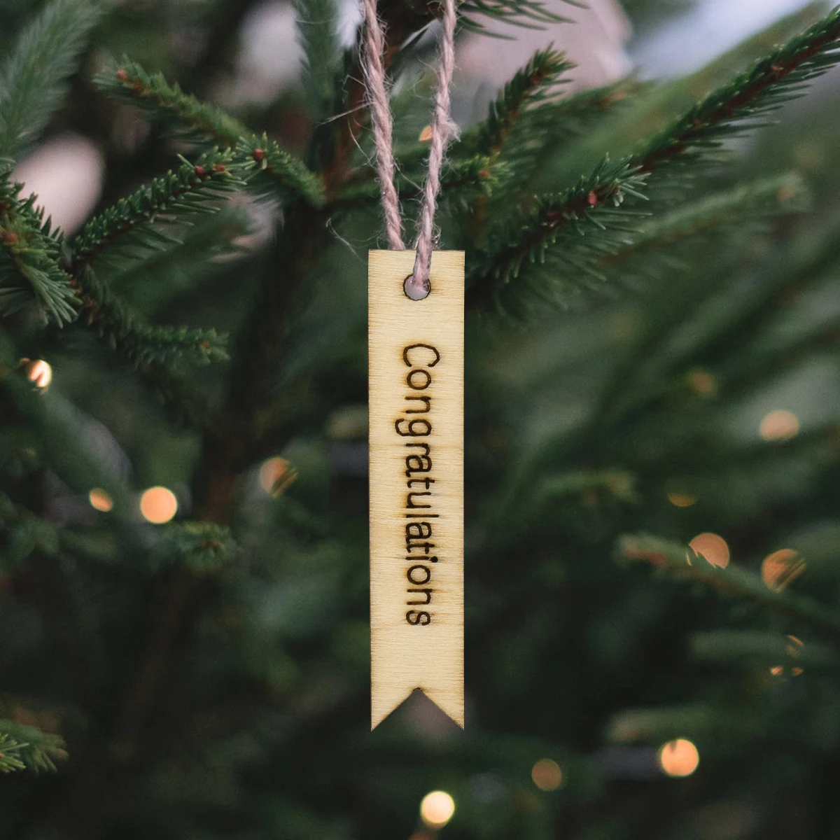 

60 Pcs Letter Plate Wooden Cutouts Mini Thank You Tags Smooth Ideal DIY Photo Props Christmas Ornaments Holiday Decorations