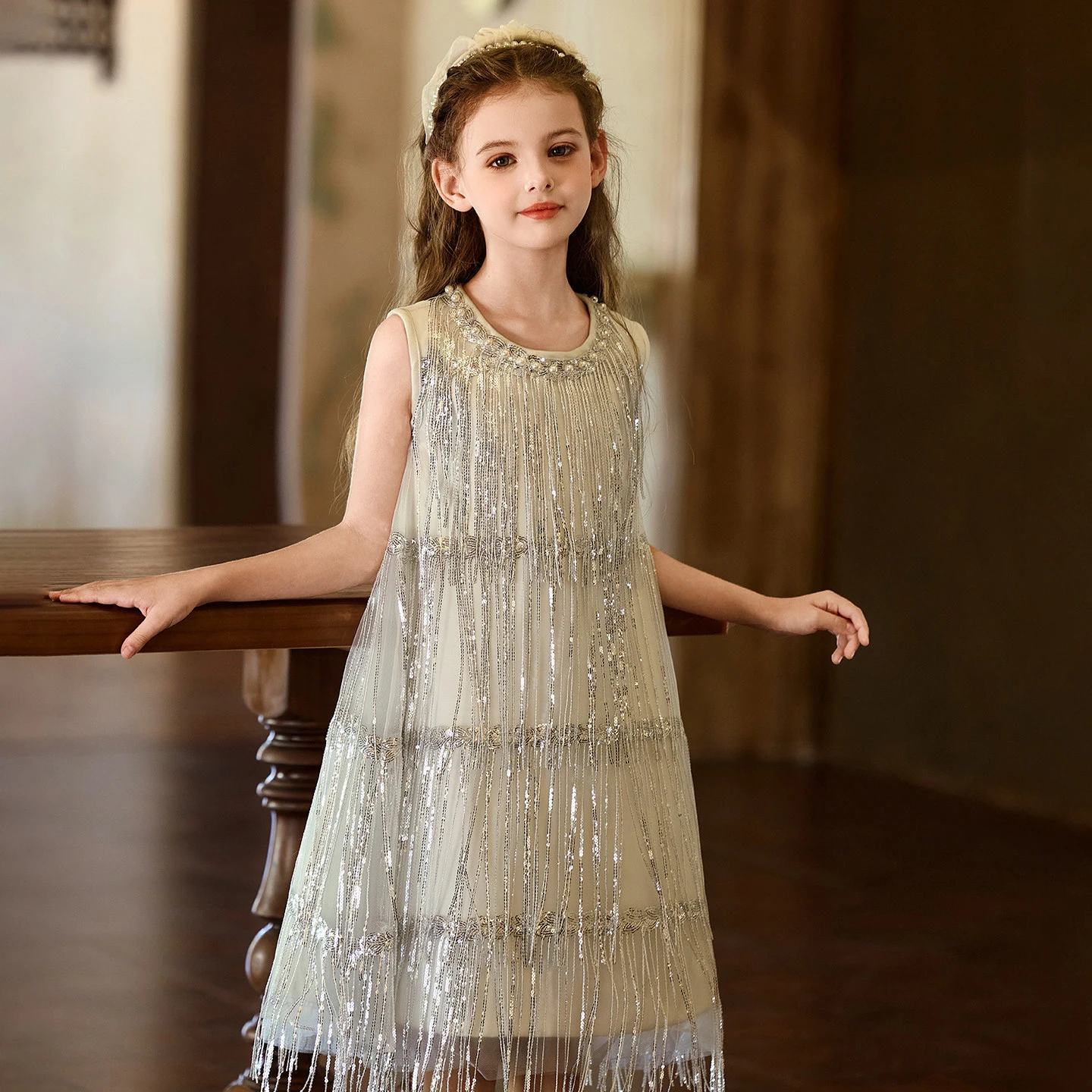 

Summer Kids Outfits Birthday Party Evening Wedding Dress Glitter for Girls Children Princess Dresses Costume New Baby Kids Gown