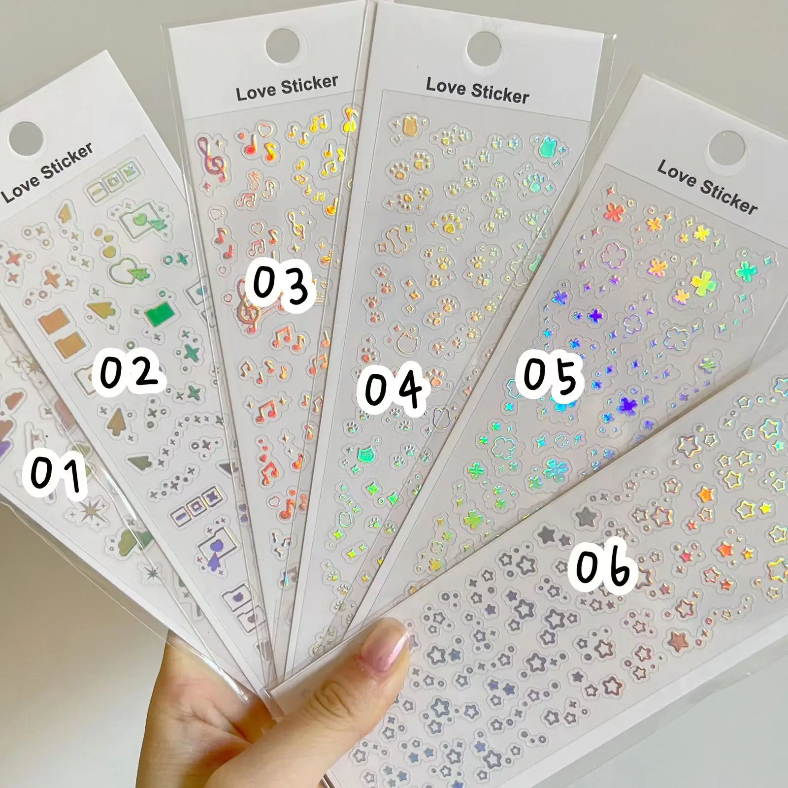 DIY Material Stickers Decorative Stickers PVC Hot Silver Basic Decorative Sticker Hand Ledger Mobile Phone Case Diary Decoration