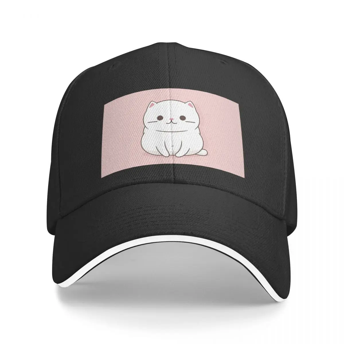 

Cartoon White Cat A Baseball Caps Hat