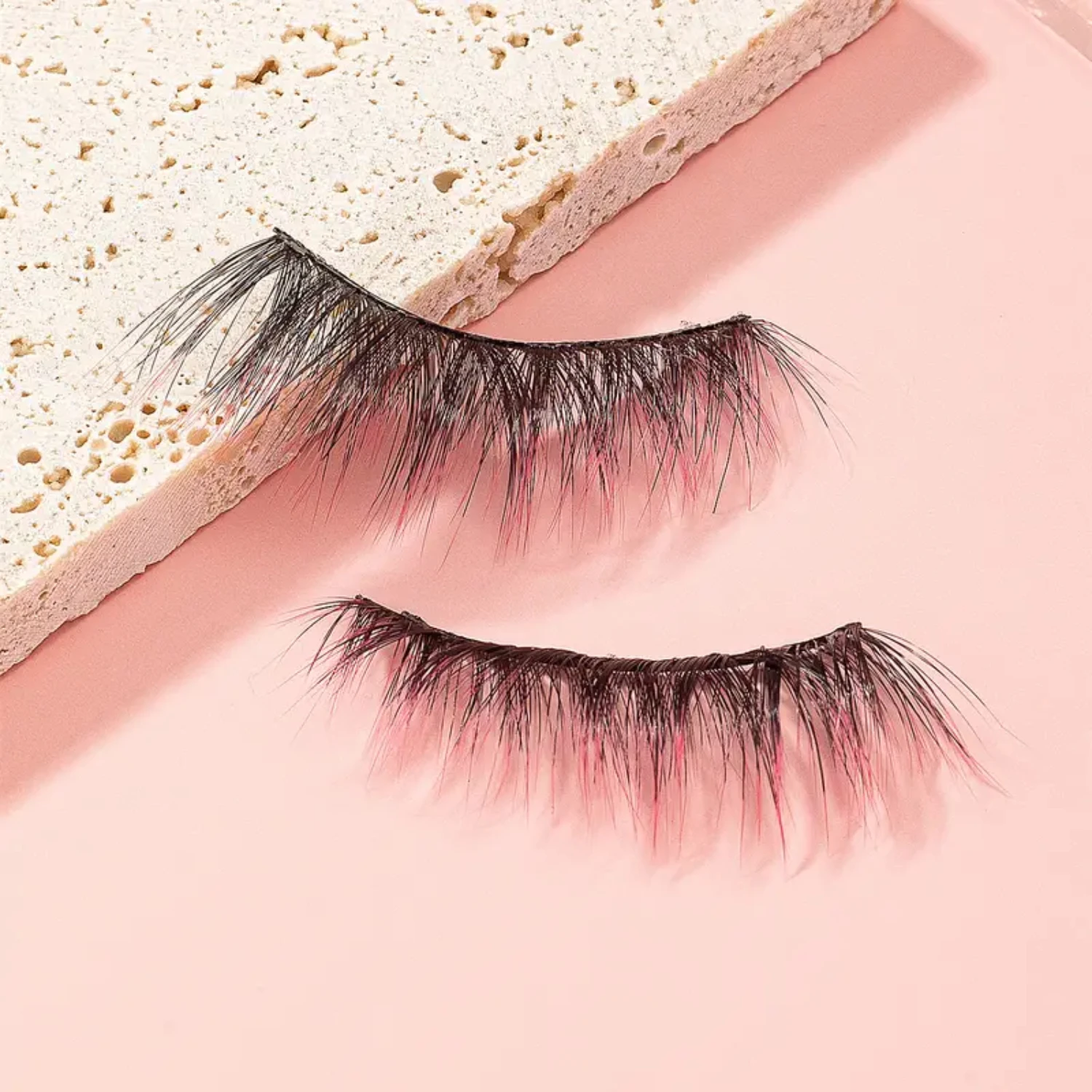 Vibrant False Eyelashes - Colorful and Creative Pair for Dramatic Curls, Gradient Glamour Eye Decoration to Enhance Your Look