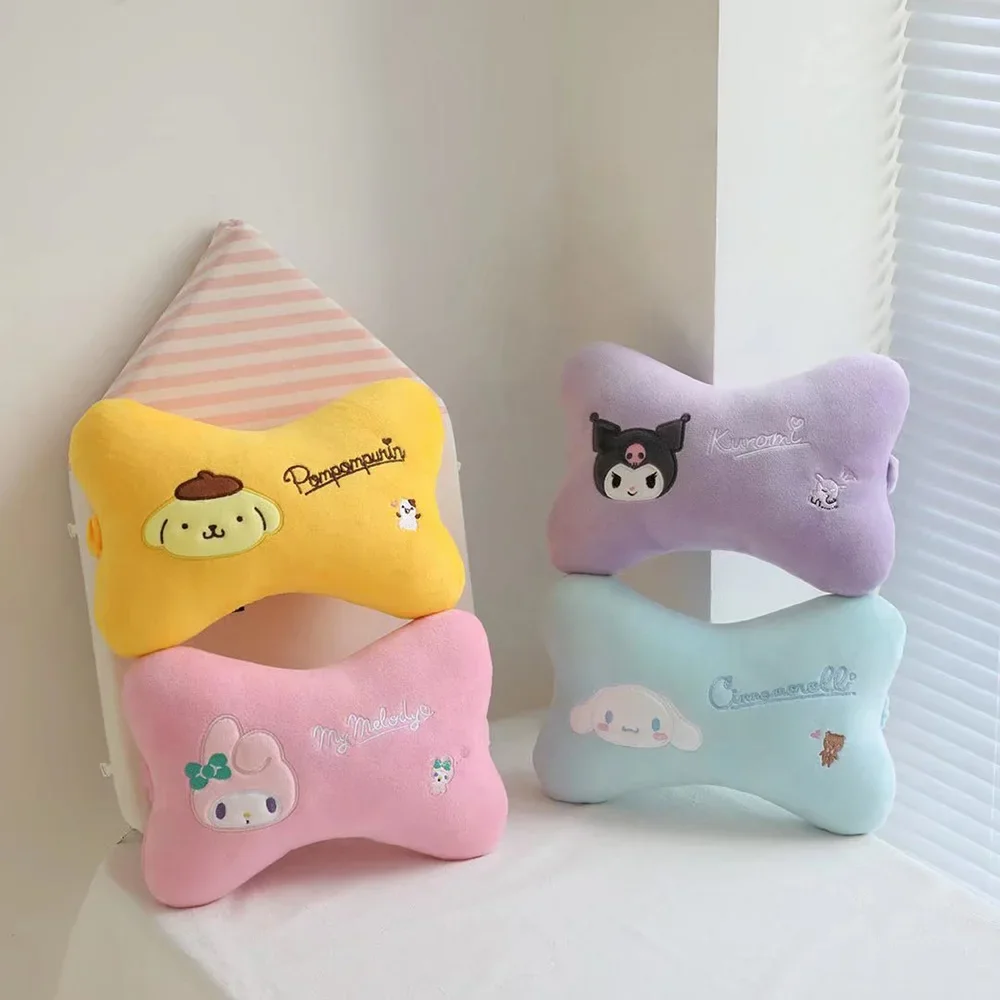 

Sanrio аниме Cinnamoroll Kuromi Mymelody Pom Purin Автомобильное Сиденье Подголовник мультяшная Автомобильная подушка стул Шея Подушка украшение