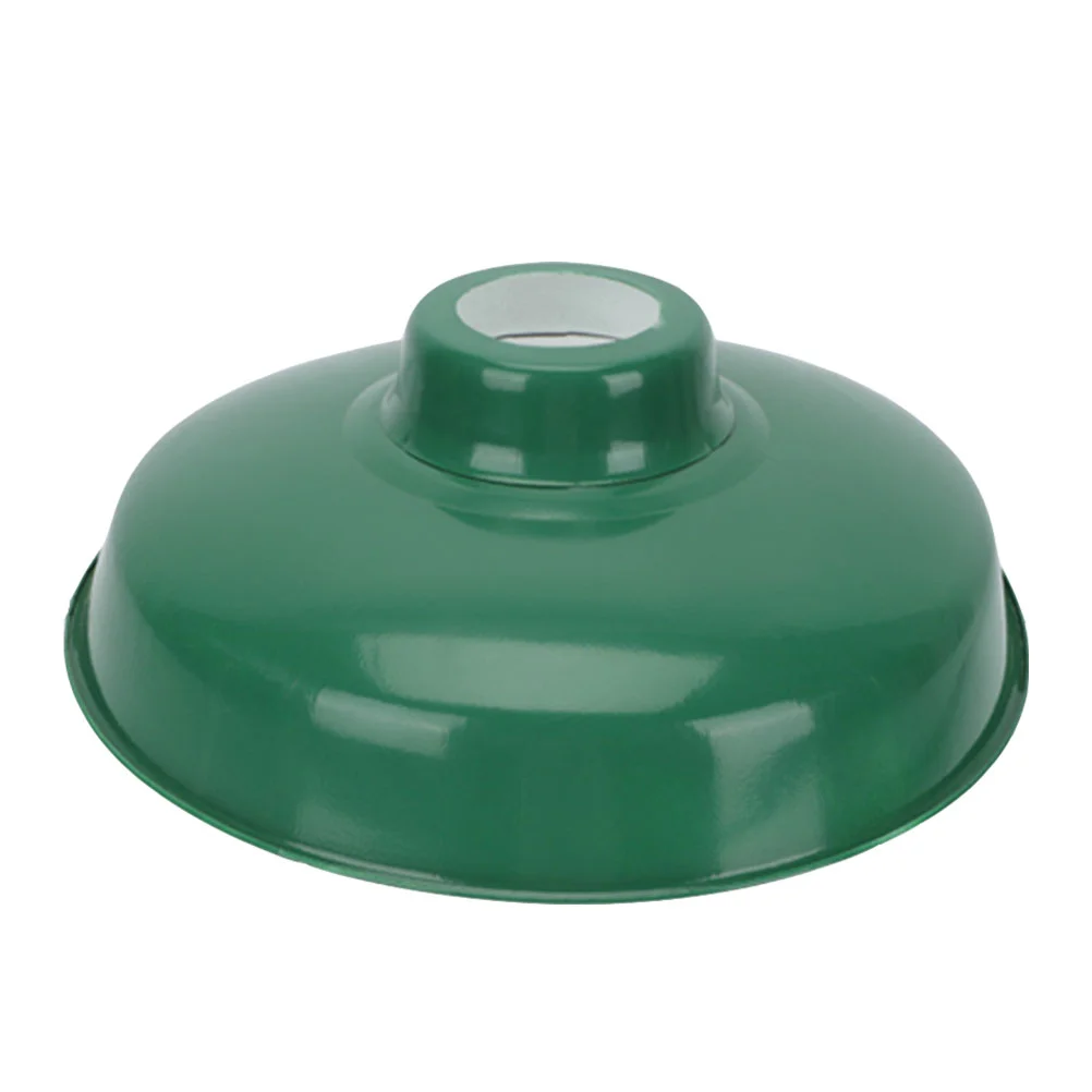 Pantalla de lámpara Vintage esmaltada, cúpula Retro, Protector para el hogar, lámpara colgante, chimenea, verde