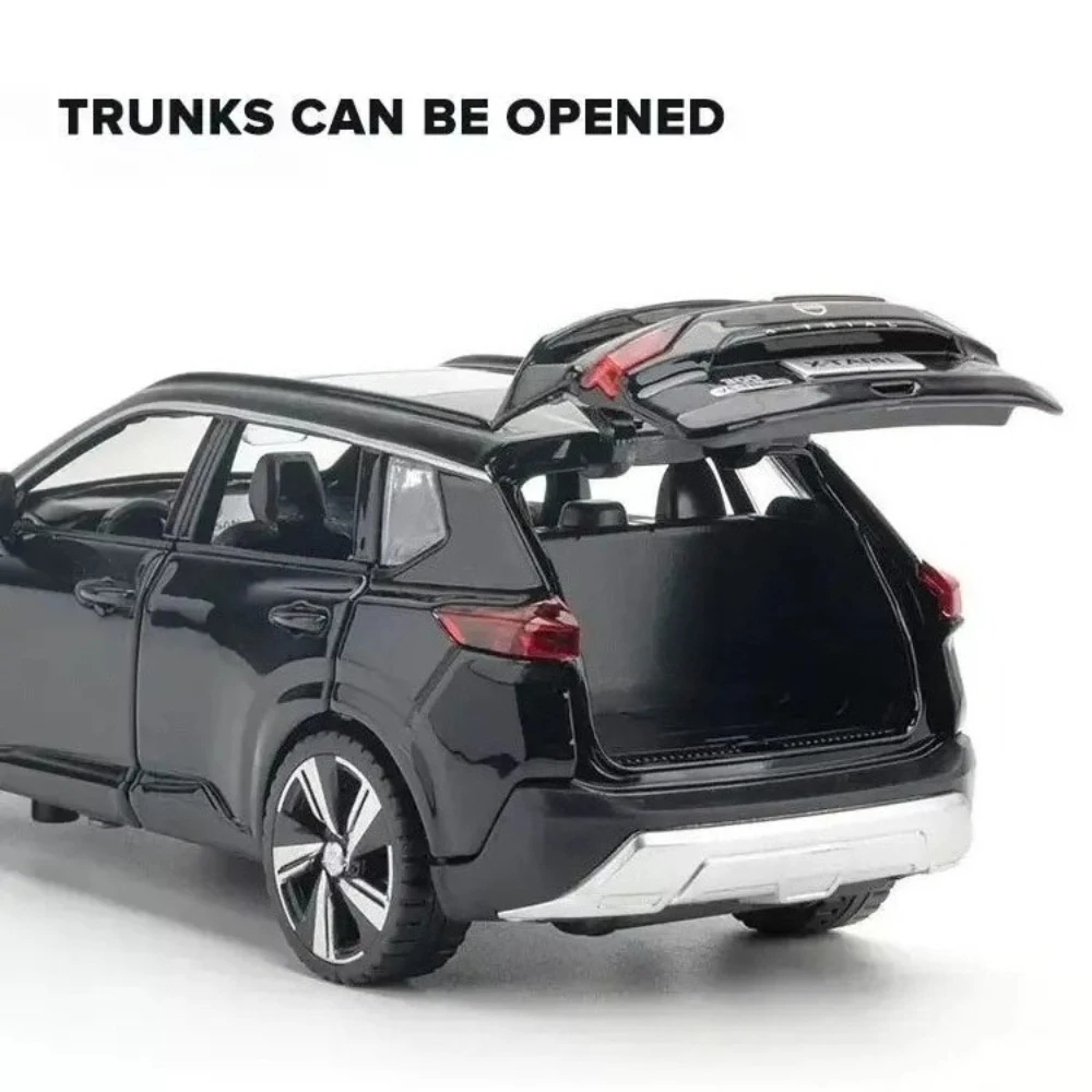 1:32 Scale X-Trail Toy Car Model Alloy Diecast Pull Back Model Vehicle with Sound Light Boys Festival Toy Gift Collection