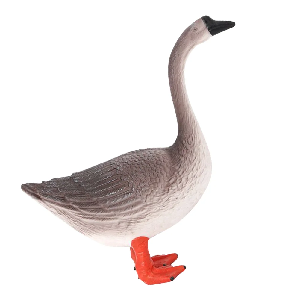 Swan Ornaments Goose Statue Indoor Plastic Craft Outdoor Toys Home Decoration Simulation Figurine Desktop Adornment