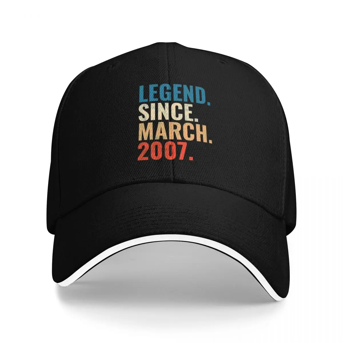 

Legend Since March 2007 Retro Vintage Baseball Cap hiking hat Big Size Hat Trucker Hat Women Hats Men's
