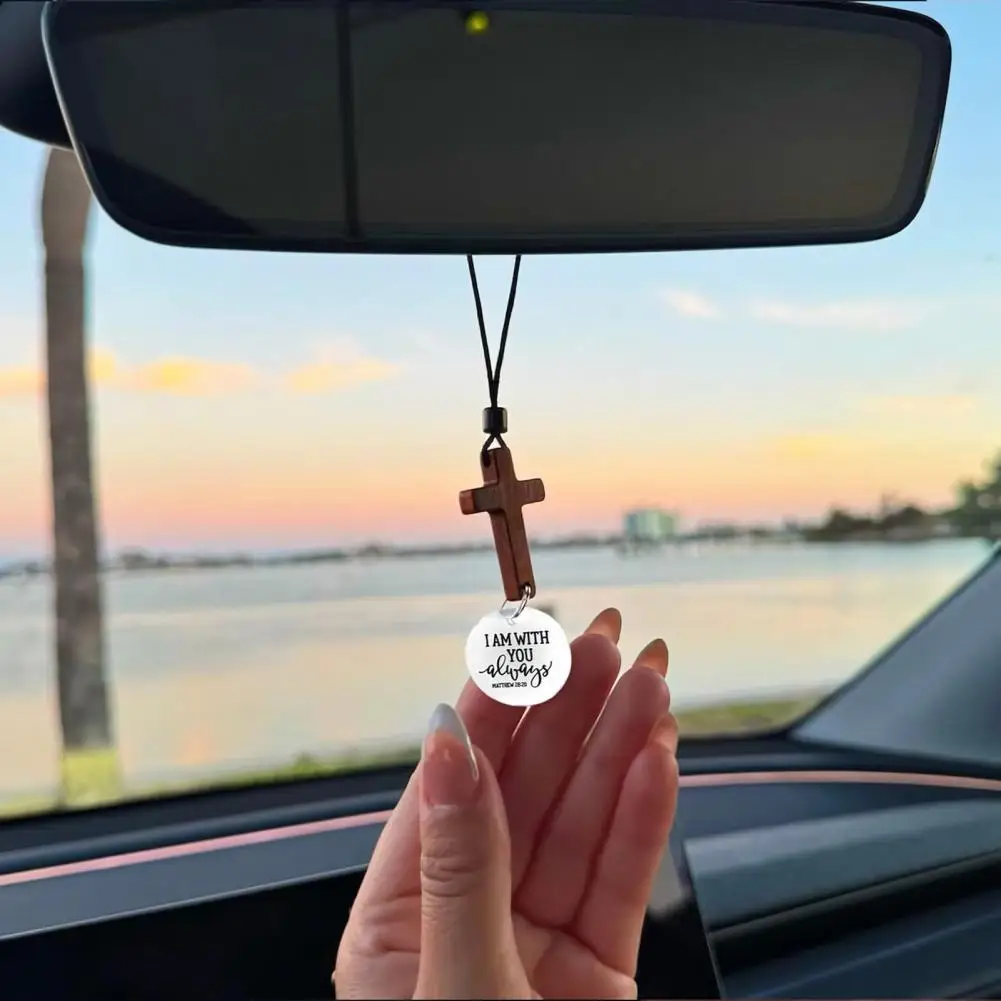 

Украшение автомобиля на основе веры, зеркало заднего вида, вдохновляющие цитаты, автомобильное очаровательное украшение со Священным Писанием для заднего вида