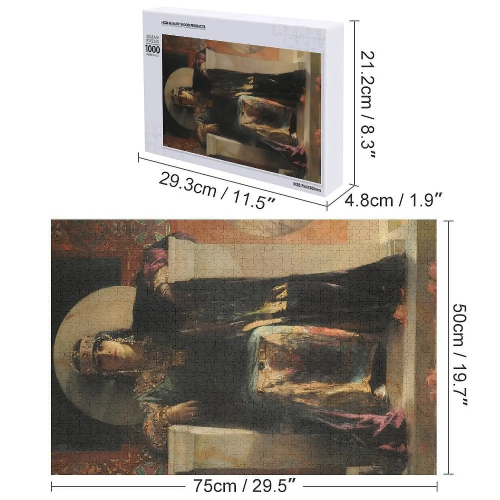 Saint Empress Theodora Enthroned-Jean Joseph Benjamin-Constant Jigsaw Puzzle Personalised Toys Wood Adults Puzzle