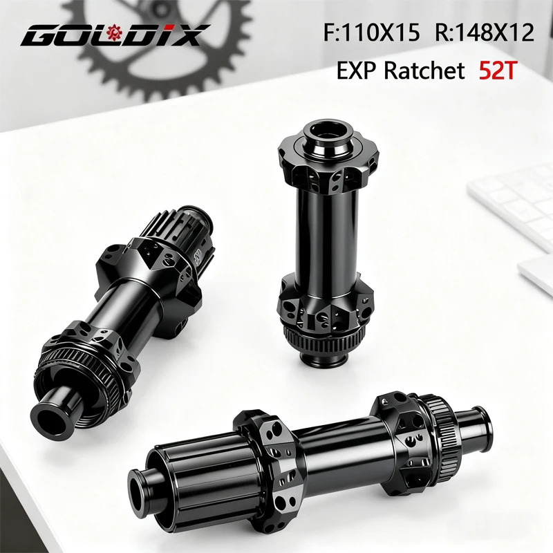 

GOLDIX M240 MTB Boost Hubs - 28H Straight Pull, Center Lock Disc | Front 110x15mm / Rear 148x12mm | EXP Ratchet 52T, HG/XD/MS