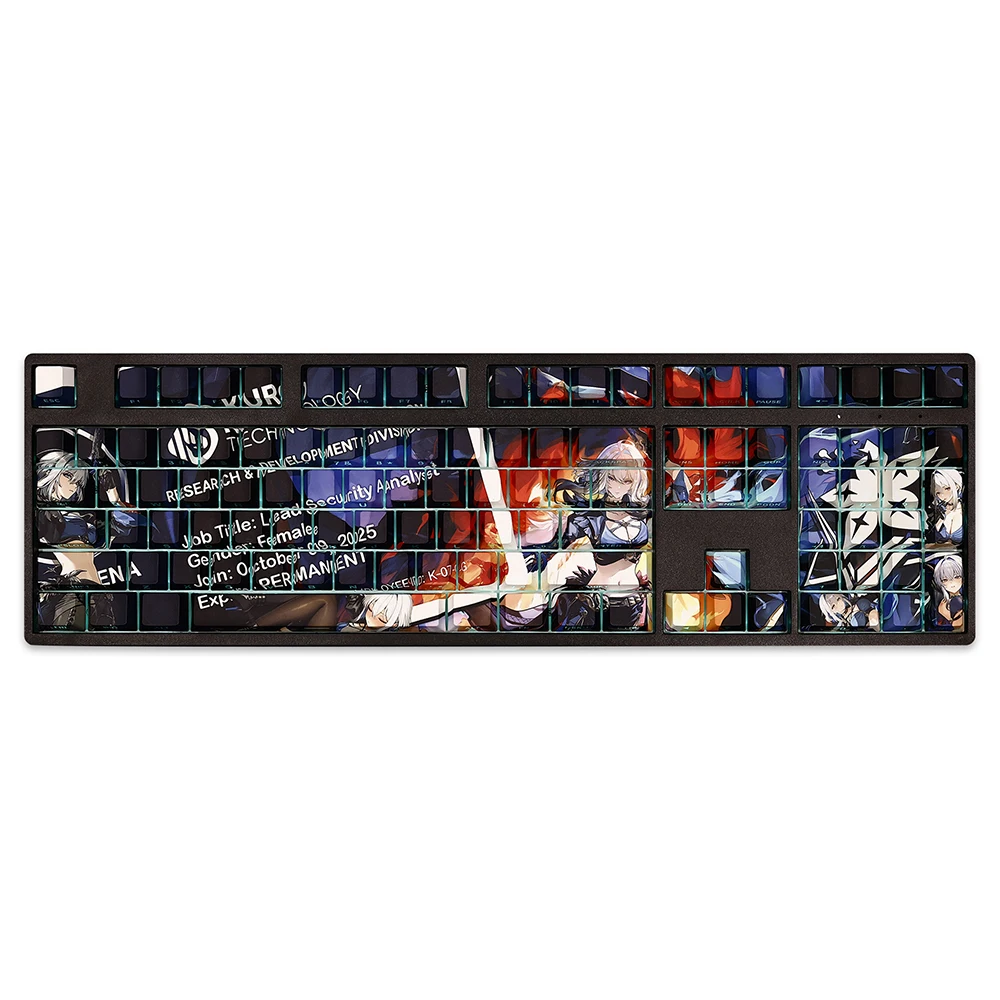 Wuthering Waves Gabbriana PBT 108 Keycaps Cosplay Props Game Keycaps Thermal Sublimation Mechanical Theme Keyboard Accessories