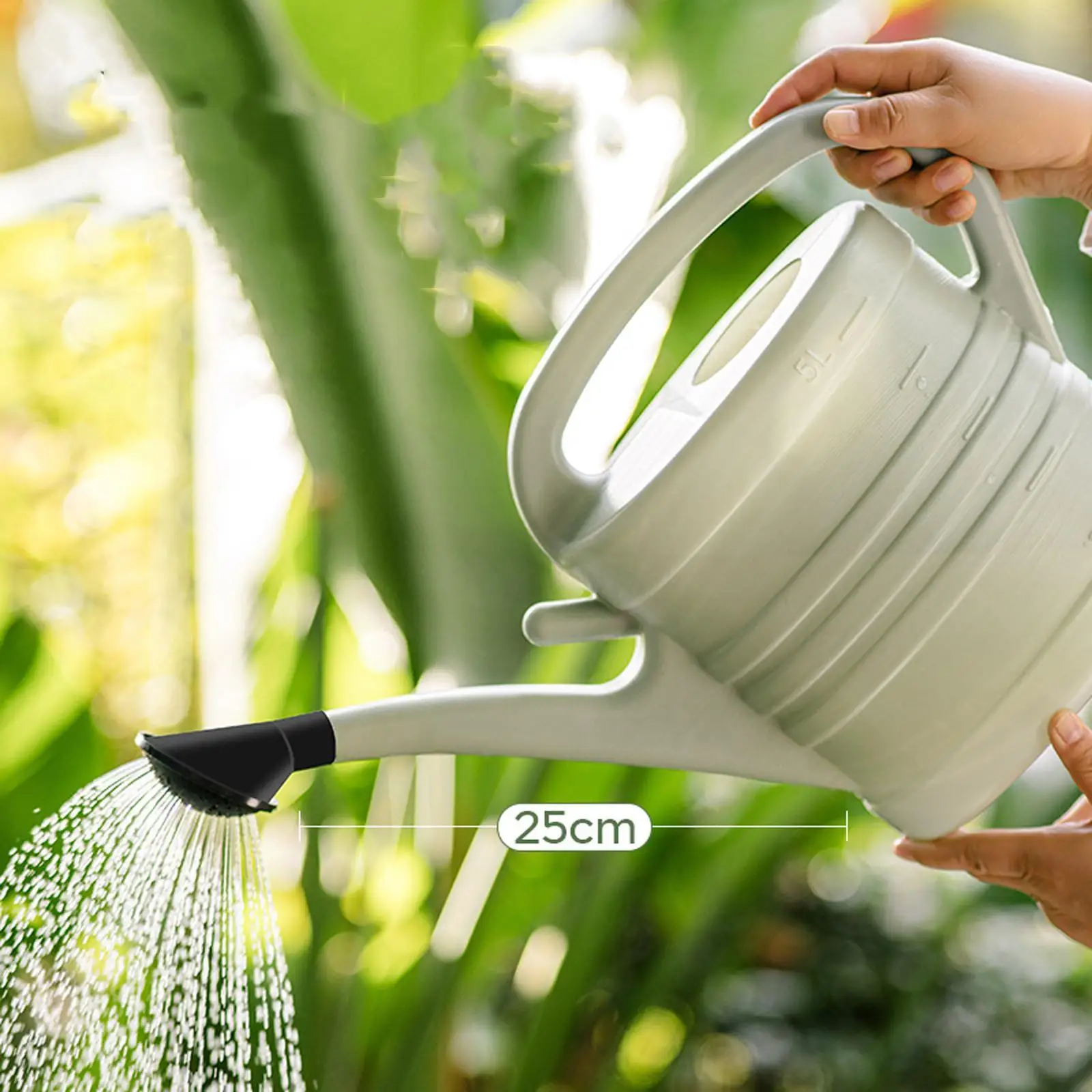 5L Watering Can with Long Spout Lightweight Accessories Garden Watering Pot for Outdoor Indoor House Plant Garden ers