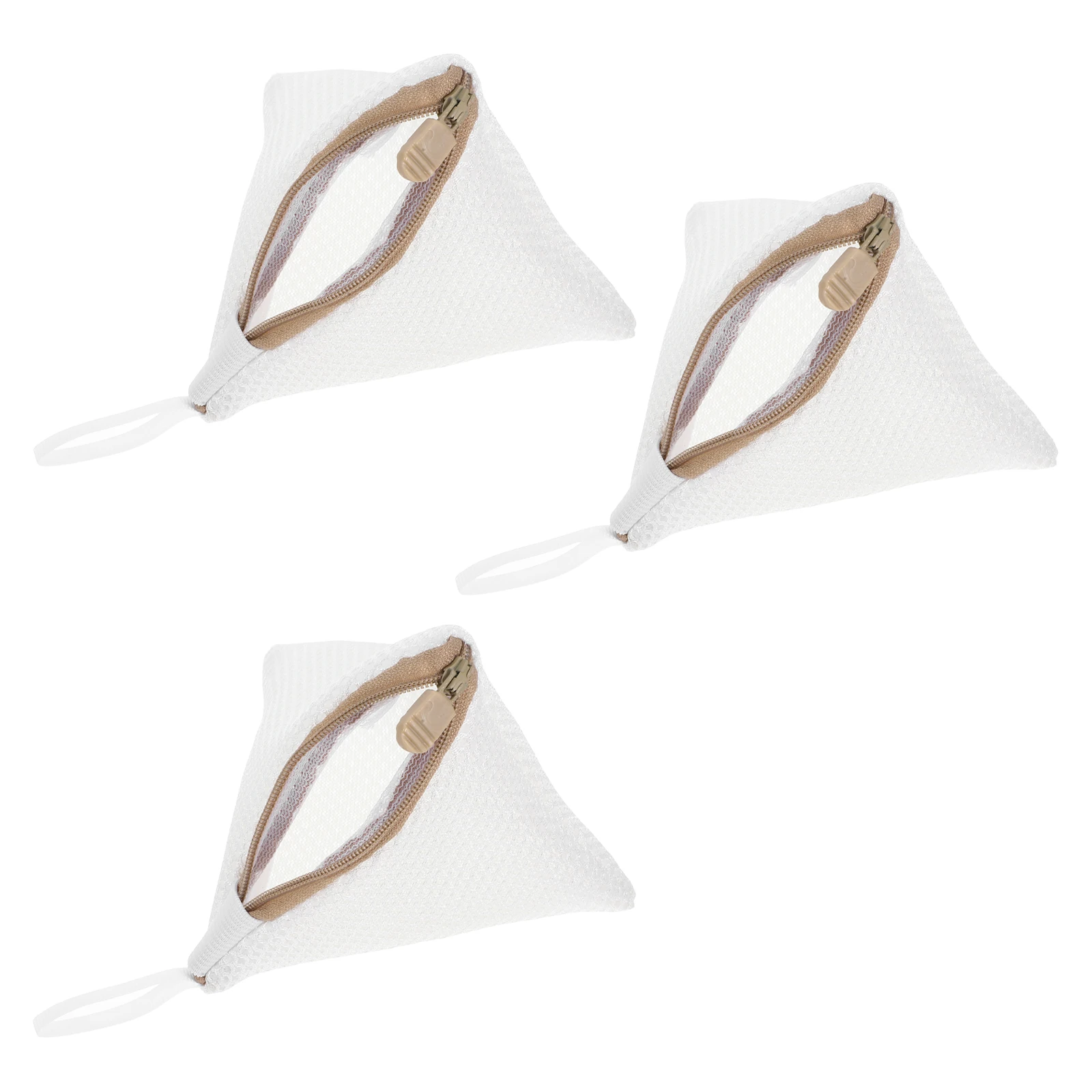 

3pcs Laundry Mini Triangle Polyester Mesh Dirty Clothes Bag for Travel Washing Machine Small Space Saving Tangle Free