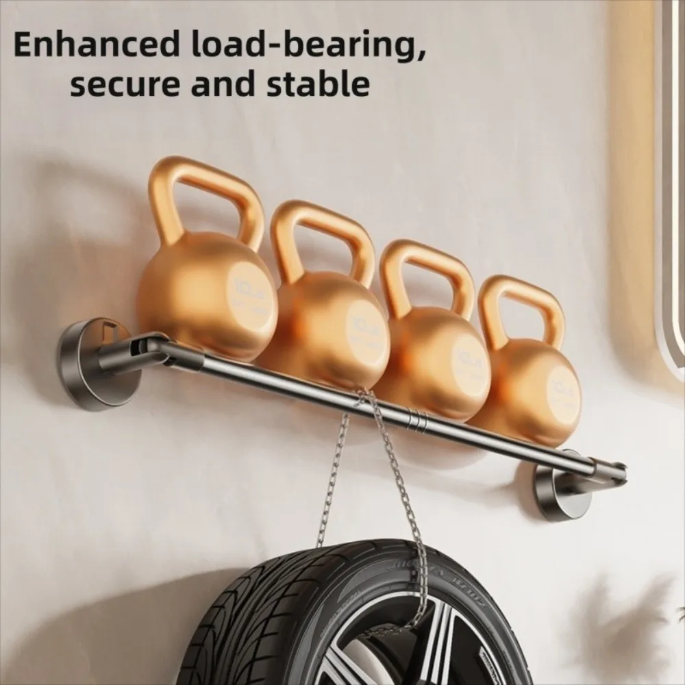 

Retractable Suction Cup Towel Pole Wall Mounted Single-rod Bathroom Towel Rack Towel Hanger Nail Free Installation