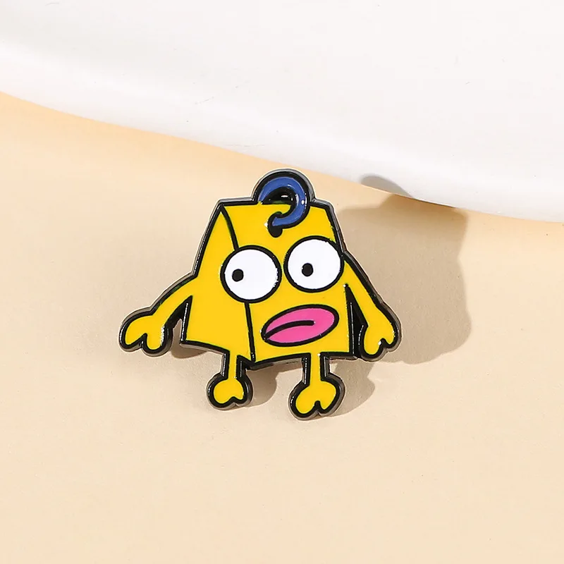 Original cartoon funny cute little monster metal backpack decoration accessories drip enamel brooch