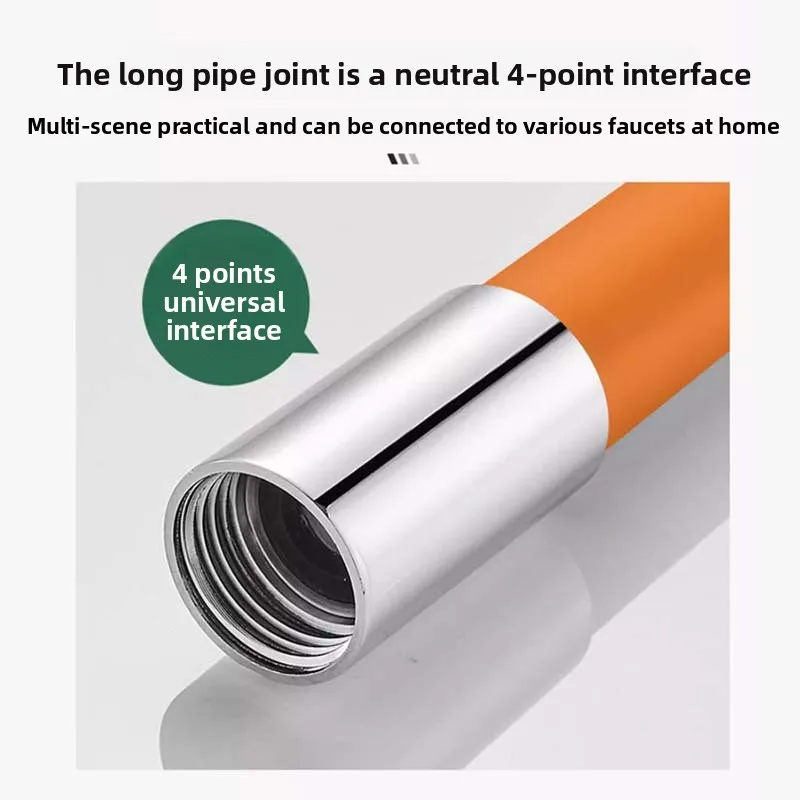 Tube for Bathroom Wash Basin Kitchen Faucet Extension Extender Universal 360° Rotating Silicone Flexible Hose Water Tap Pipe