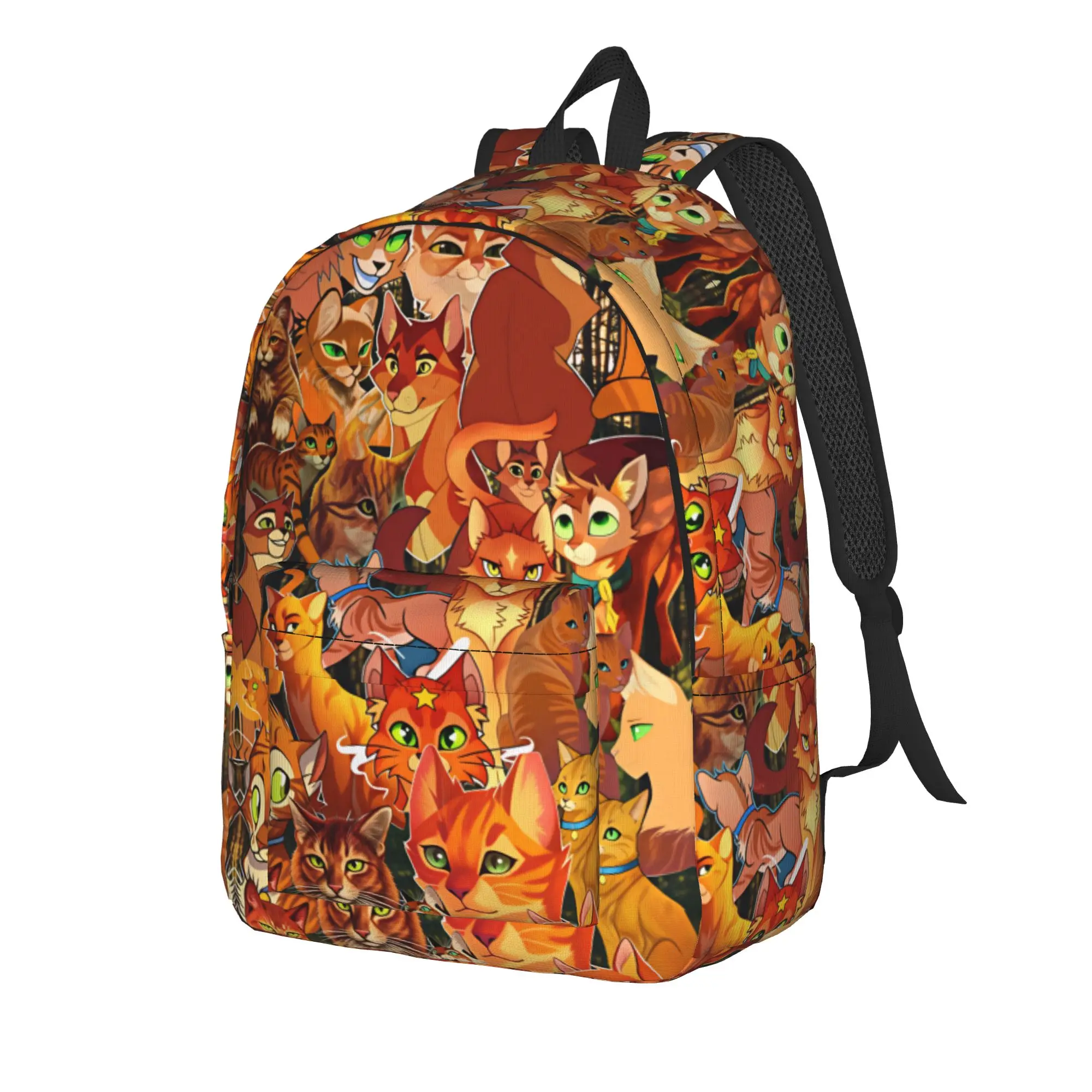 Four Warriors Warrior Backpack  Casual Backpacks Student Hiking Print High School Bags Custom Rucksack